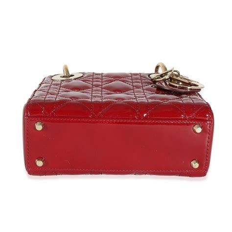 christian Dior red cannage mini